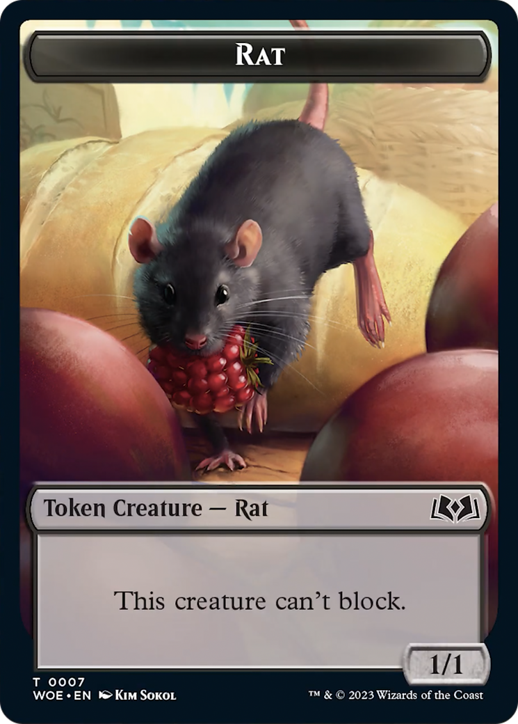 Rat Token [Wilds of Eldraine Tokens] | Gam3 Escape