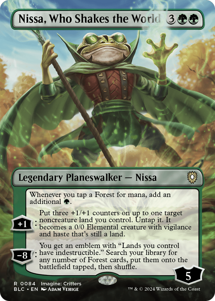 Nissa, Who Shakes the World (Borderless) [Bloomburrow Commander] | Gam3 Escape