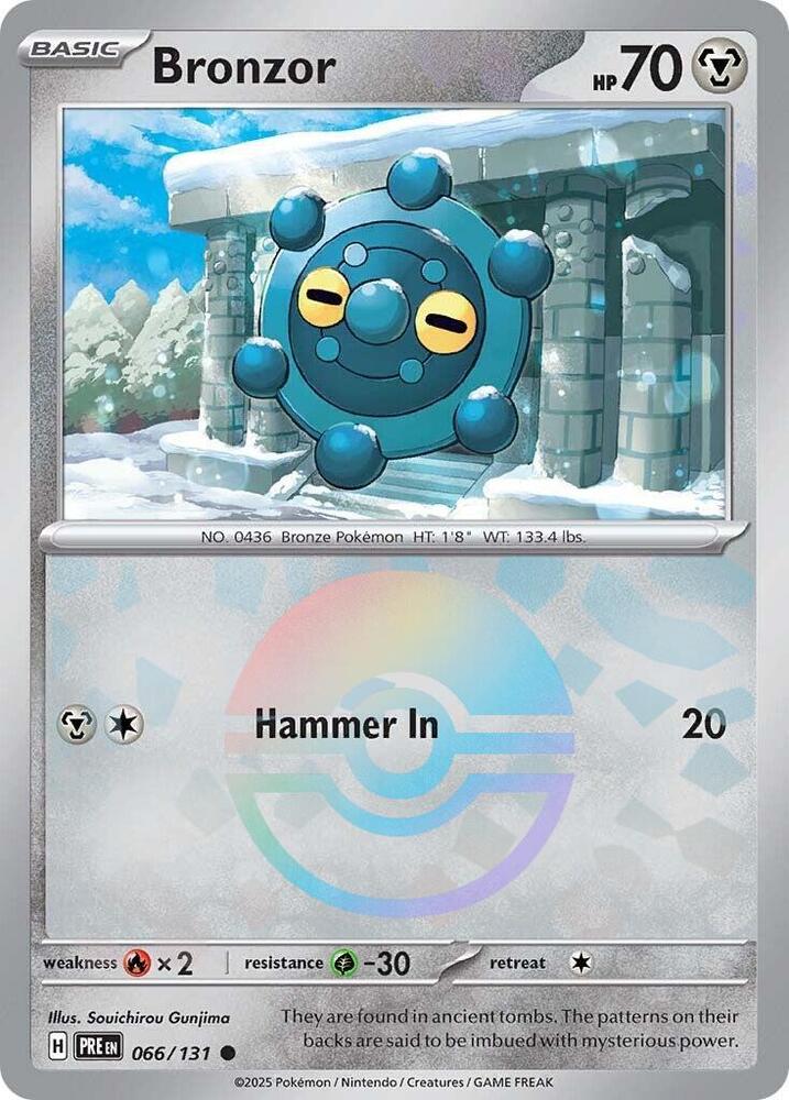 Bronzor (066/131) (Poke Ball Pattern) [Scarlet & Violet: Prismatic Evolutions] | Gam3 Escape