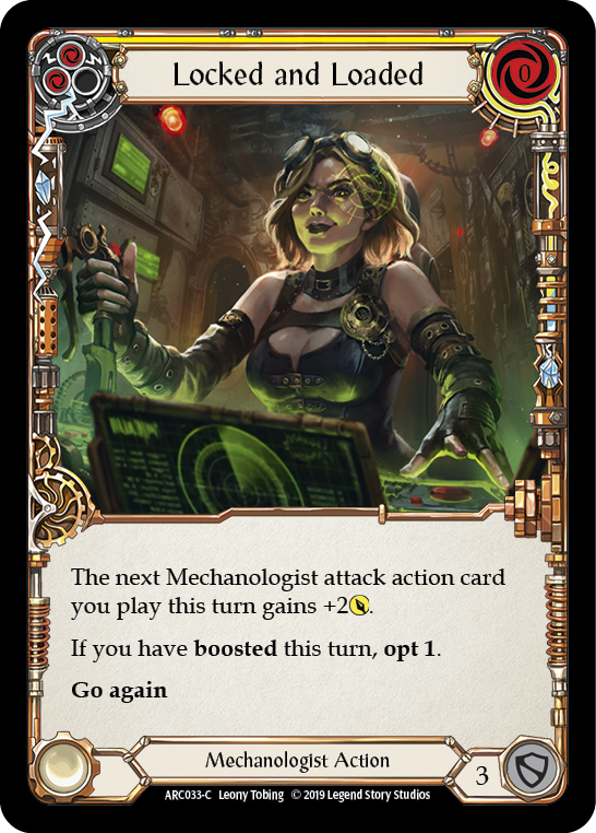 Locked and Loaded (Yellow) [ARC033-C] (Arcane Rising)  1st Edition Rainbow Foil | Gam3 Escape