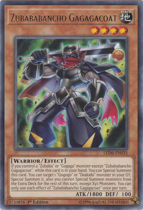 Zubababancho Gagagacoat [LED6-EN035] Rare | Gam3 Escape