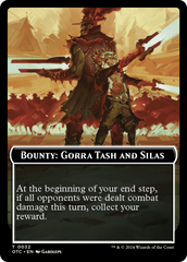 Bounty: Gorra Tash and Silas // Bounty Rules Double-Sided Token [Outlaws of Thunder Junction Commander Tokens] | Gam3 Escape