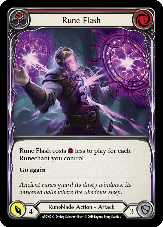 Rune Flash (Red) [ARC100-C] (Arcane Rising)  1st Edition Rainbow Foil | Gam3 Escape