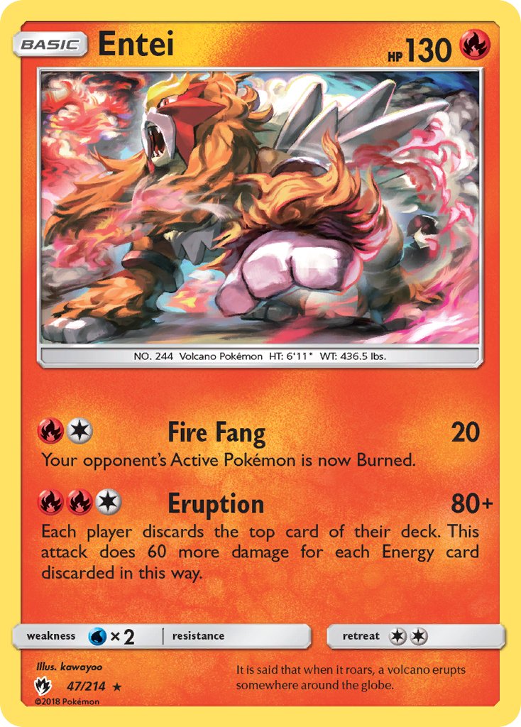 Entei (47/214) (Theme Deck Exclusive) [Sun & Moon: Lost Thunder] | Gam3 Escape