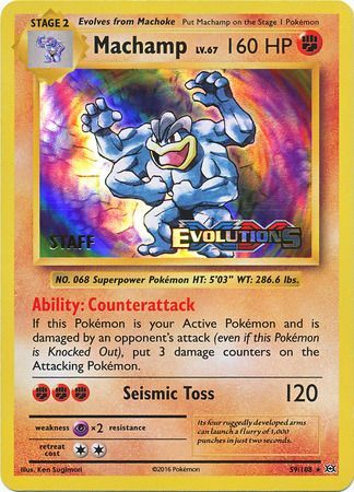 Machamp (59/108) (XY Evolutions Staff Prerelease) [XY: Black Star Promos] | Gam3 Escape