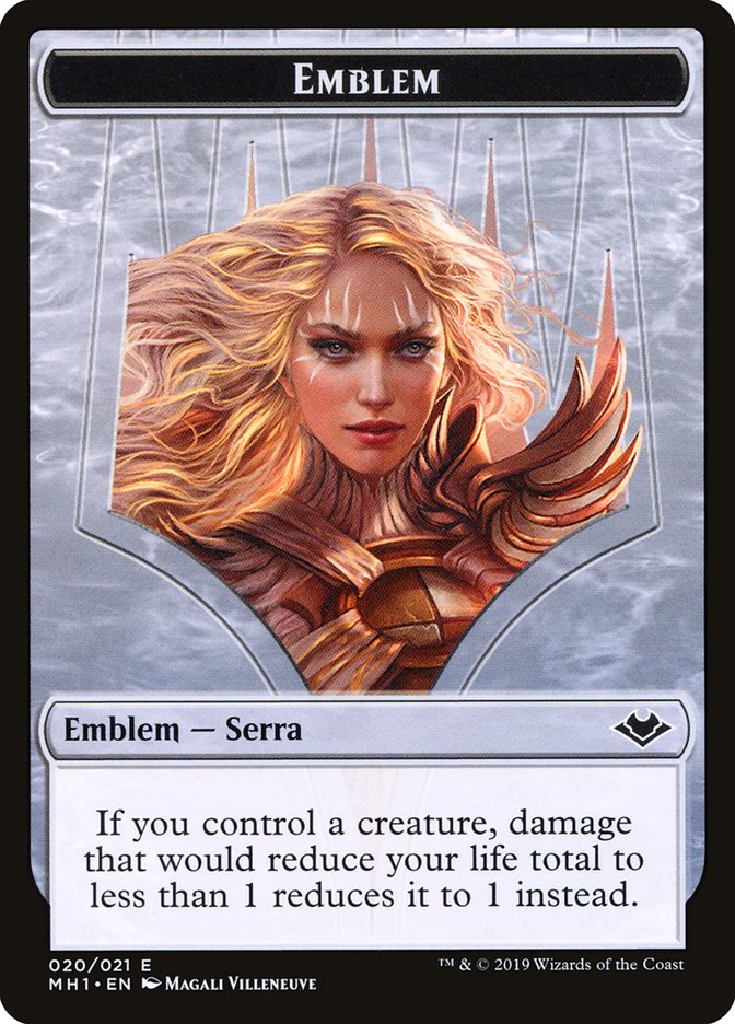 Illusion (005) // Serra the Benevolent Emblem (020) Double-Sided Token [Modern Horizons Tokens] | Gam3 Escape