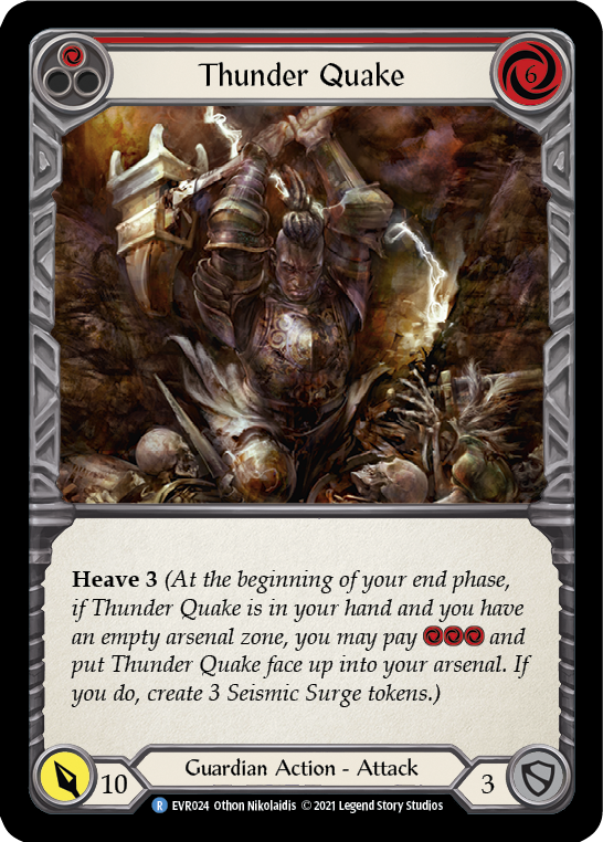 Thunder Quake (Red) [EVR024] (Everfest)  1st Edition Rainbow Foil | Gam3 Escape