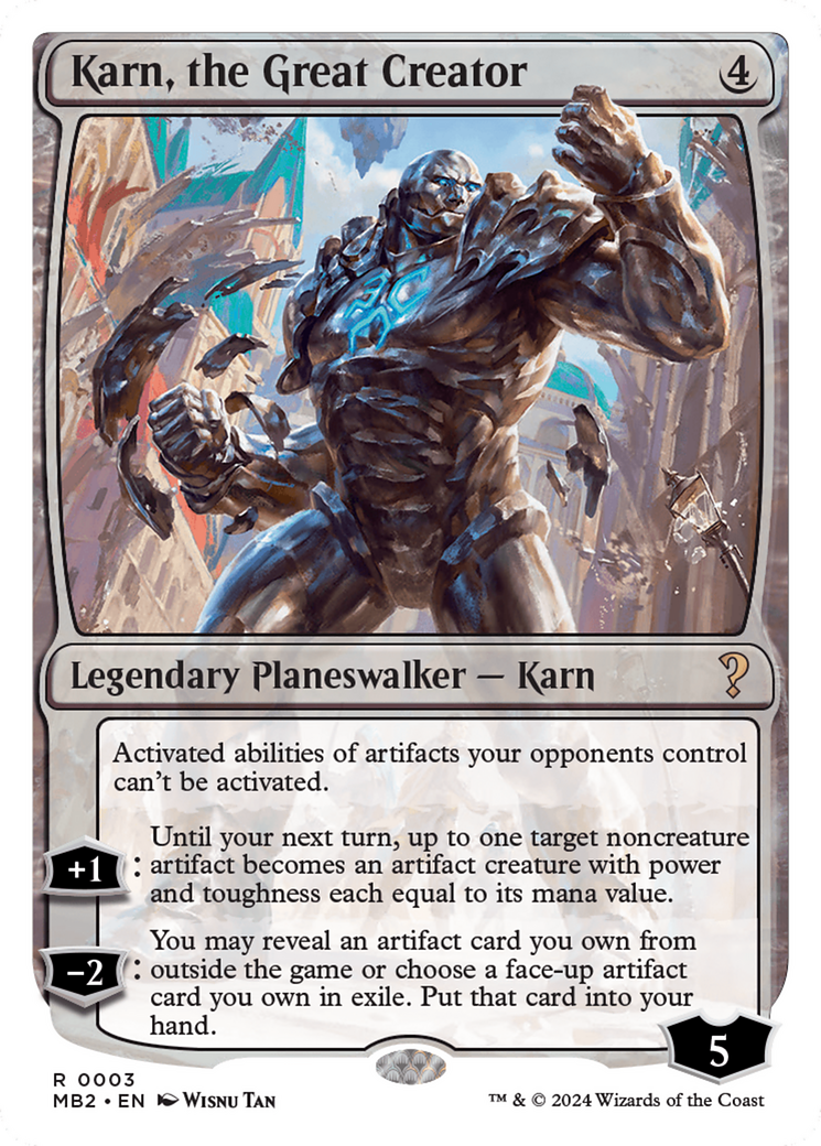 Karn, the Great Creator (White Border) [Mystery Booster 2] | Gam3 Escape