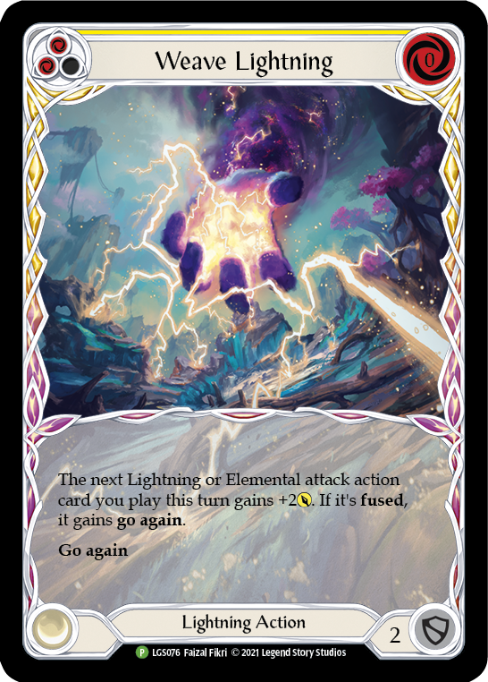 Weave Lightning (Yellow) [LGS076] (Promo)  Rainbow Foil | Gam3 Escape