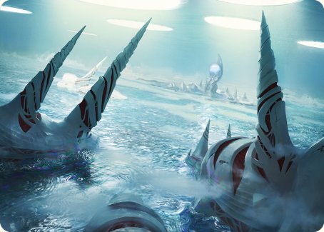 Seachrome Coast Art Card [Phyrexia: All Will Be One Art Series] | Gam3 Escape