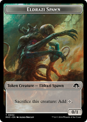 Eldrazi Spawn // Cat Warrior Double-Sided Token [Modern Horizons 3 Tokens] | Gam3 Escape