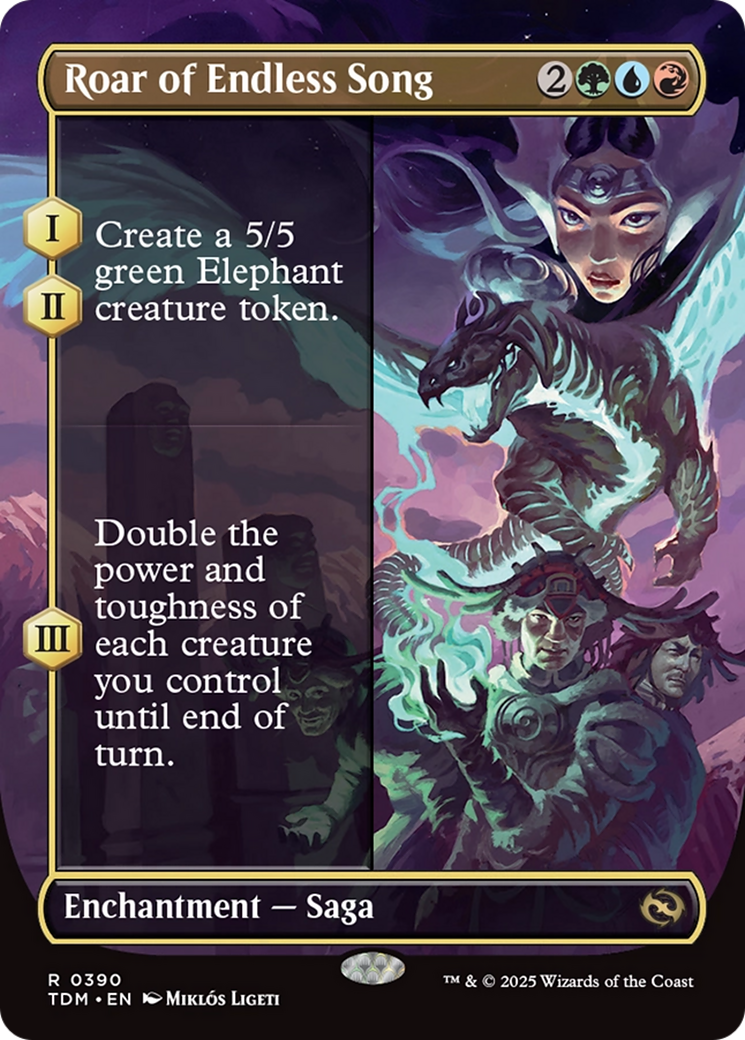 Roar of Endless Song (Borderless) [Tarkir: Dragonstorm] | Gam3 Escape