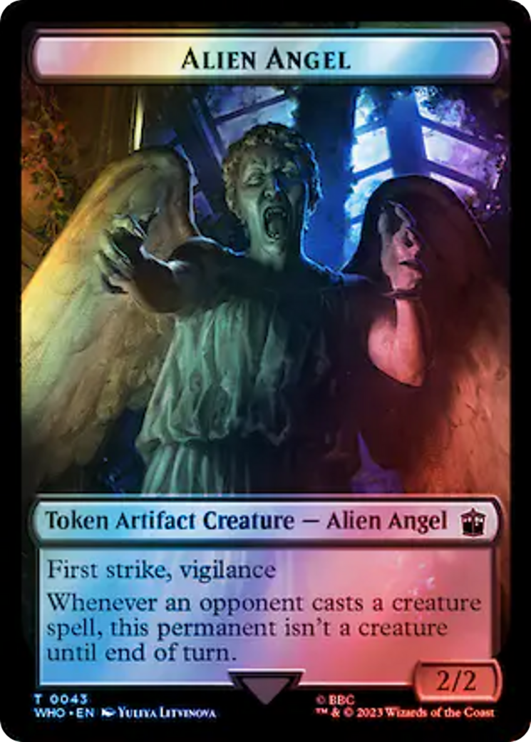 Alien Angel // Alien Salamander Double-Sided Token (Surge Foil) [Doctor Who Tokens] | Gam3 Escape