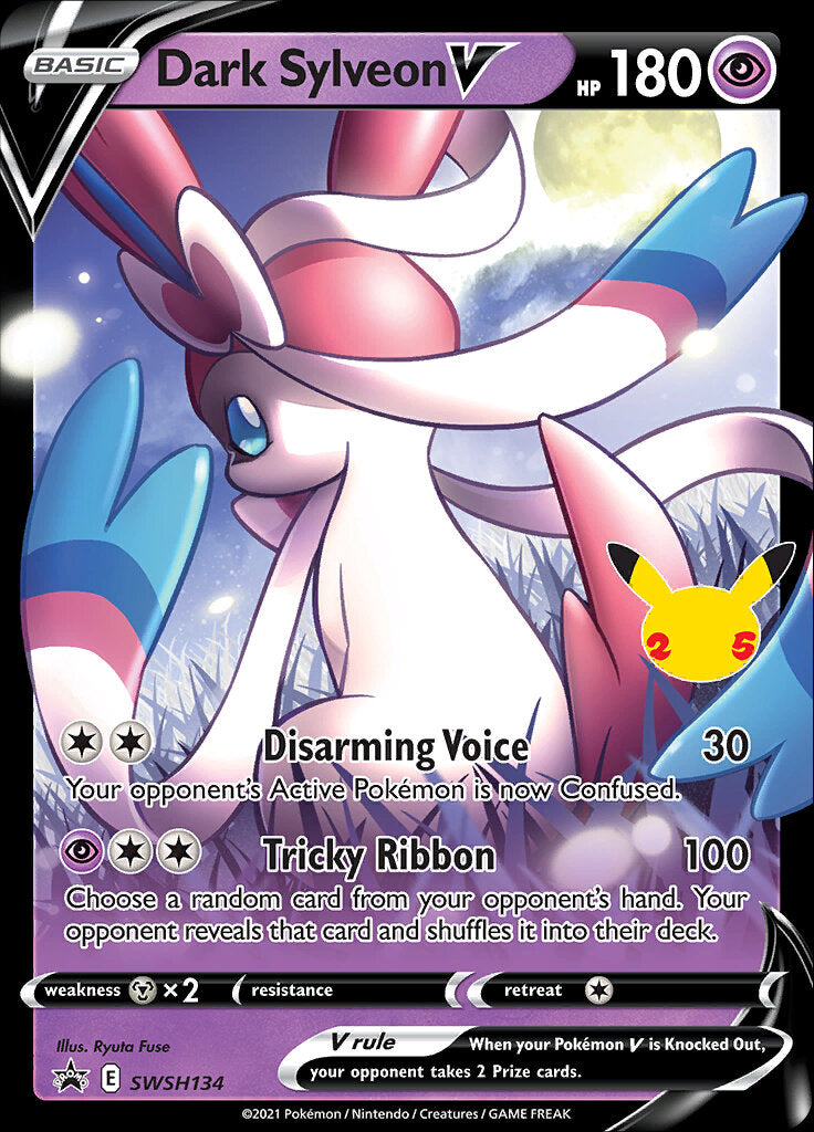 Dark Sylveon V (SWSH134) (Jumbo Card) [Sword & Shield: Black Star Promos] | Gam3 Escape