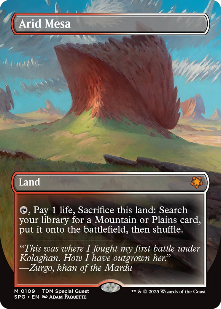Arid Mesa (Borderless) [Tarkir: Dragonstorm Special Guests] | Gam3 Escape