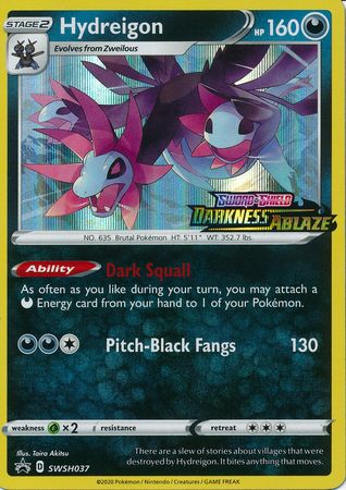 Hydreigon (SWSH037) (Prerelease Promo) [Sword & Shield: Black Star Promos] | Gam3 Escape