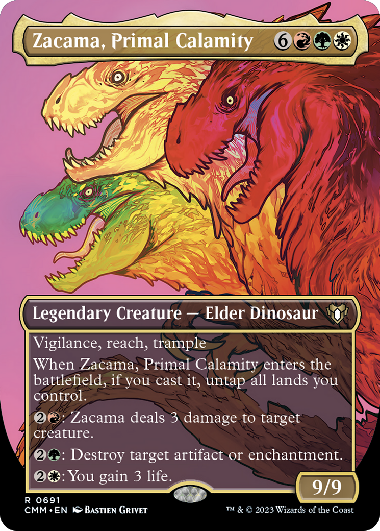 Zacama, Primal Calamity (Borderless Profile) [Commander Masters] | Gam3 Escape