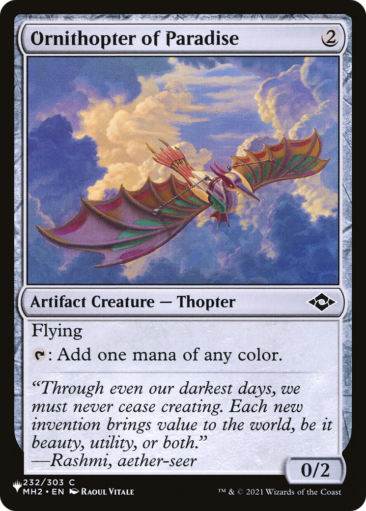 Ornithopter of Paradise [The List Reprints] | Gam3 Escape