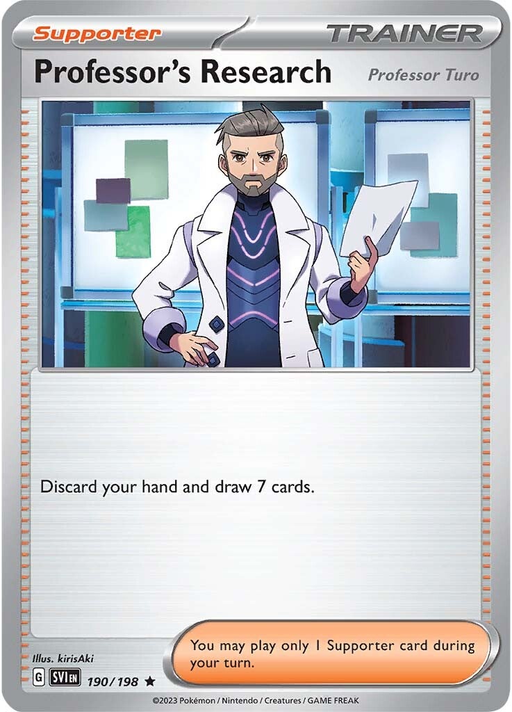 Professor's Research (Professor Turo) (190/198) [Scarlet & Violet: Base Set] | Gam3 Escape