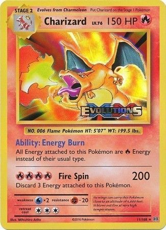 Charizard (11/108) (XY Evolutions Prerelease) [XY: Black Star Promos] | Gam3 Escape