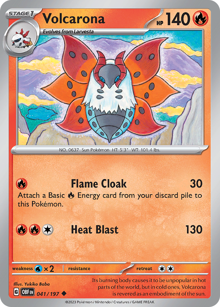 Volcarona (041/197) [Scarlet & Violet: Obsidian Flames] | Gam3 Escape