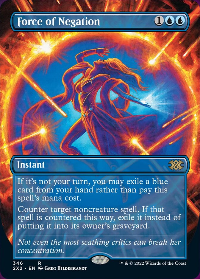 Force of Negation (Borderless Alternate Art) [Double Masters 2022] | Gam3 Escape