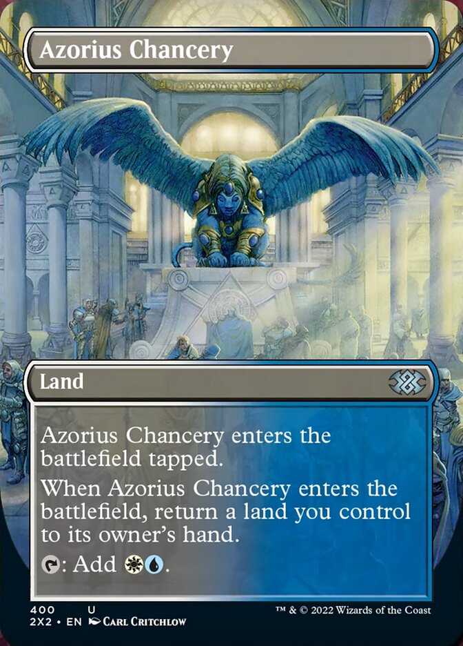 Azorius Chancery (Borderless Alternate Art) [Double Masters 2022] | Gam3 Escape