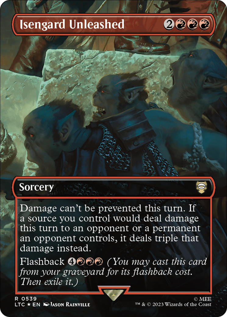 Isengard Unleashed (Borderless) (Surge Foil) [The Lord of the Rings: Tales of Middle-Earth Commander] | Gam3 Escape