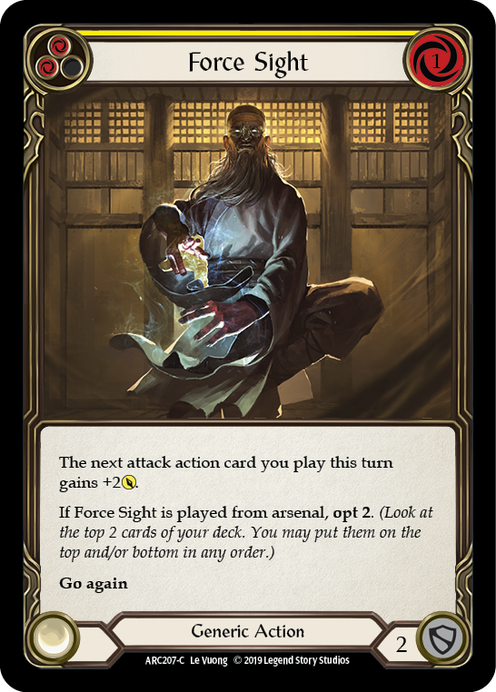 Force Sight (Yellow) [ARC207-C] (Arcane Rising)  1st Edition Normal | Gam3 Escape