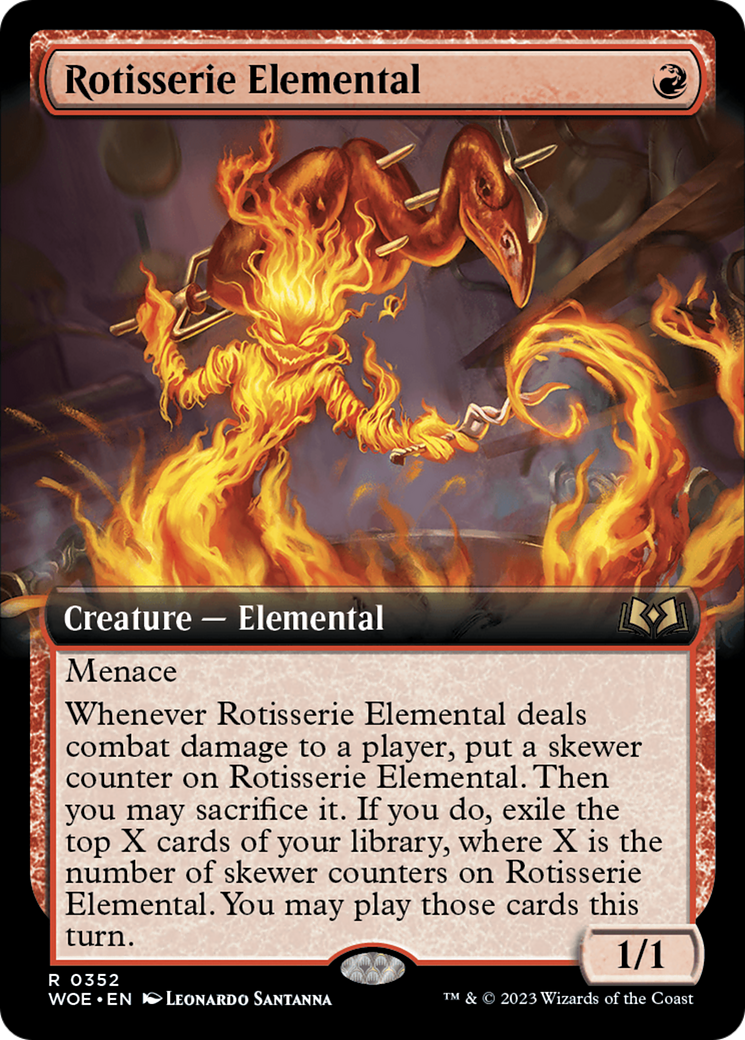 Rotisserie Elemental (Extended Art) [Wilds of Eldraine] | Gam3 Escape