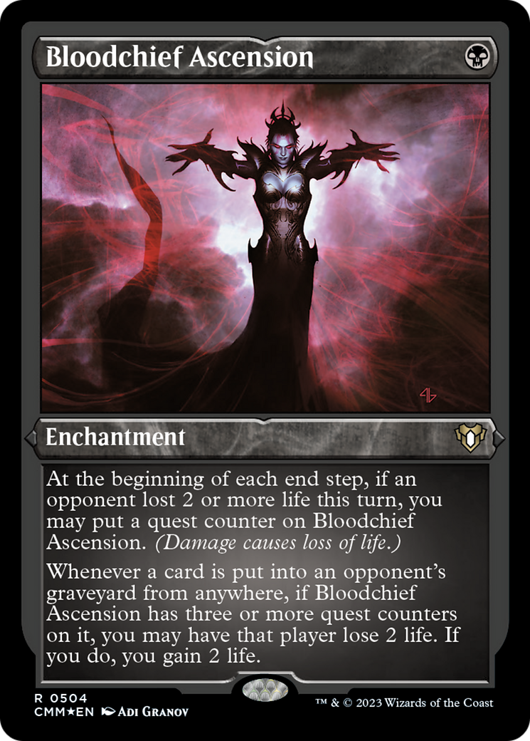 Bloodchief Ascension (Foil Etched) [Commander Masters] | Gam3 Escape