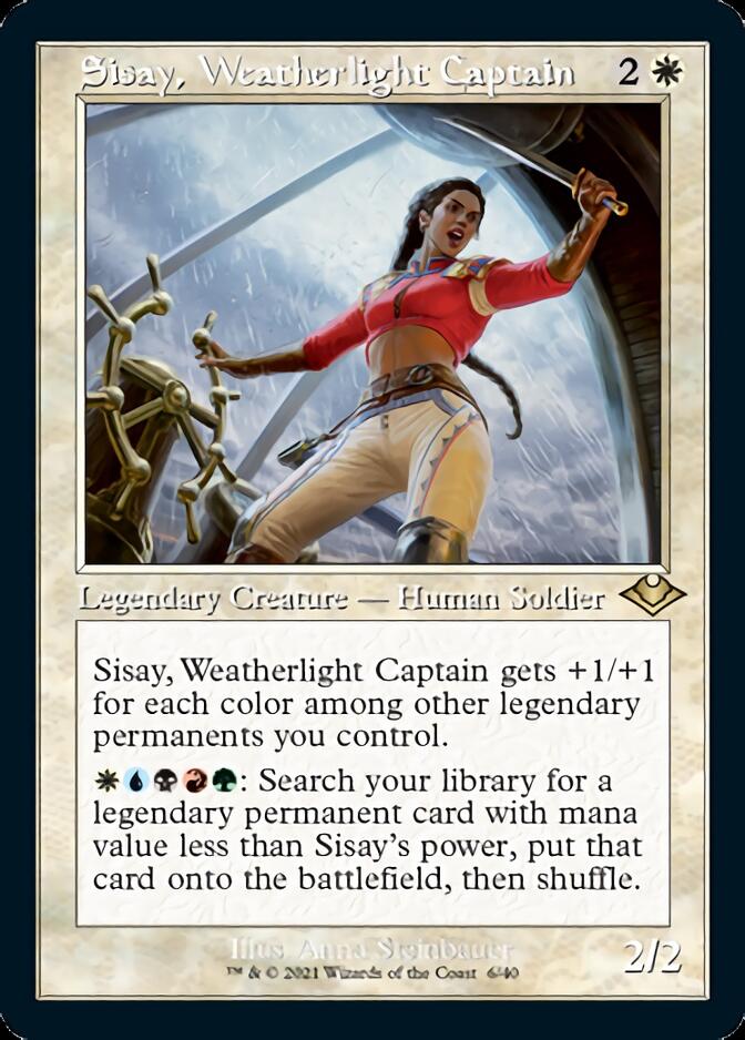 Sisay, Weatherlight Captain (Retro Foil Etched) [Modern Horizons] | Gam3 Escape