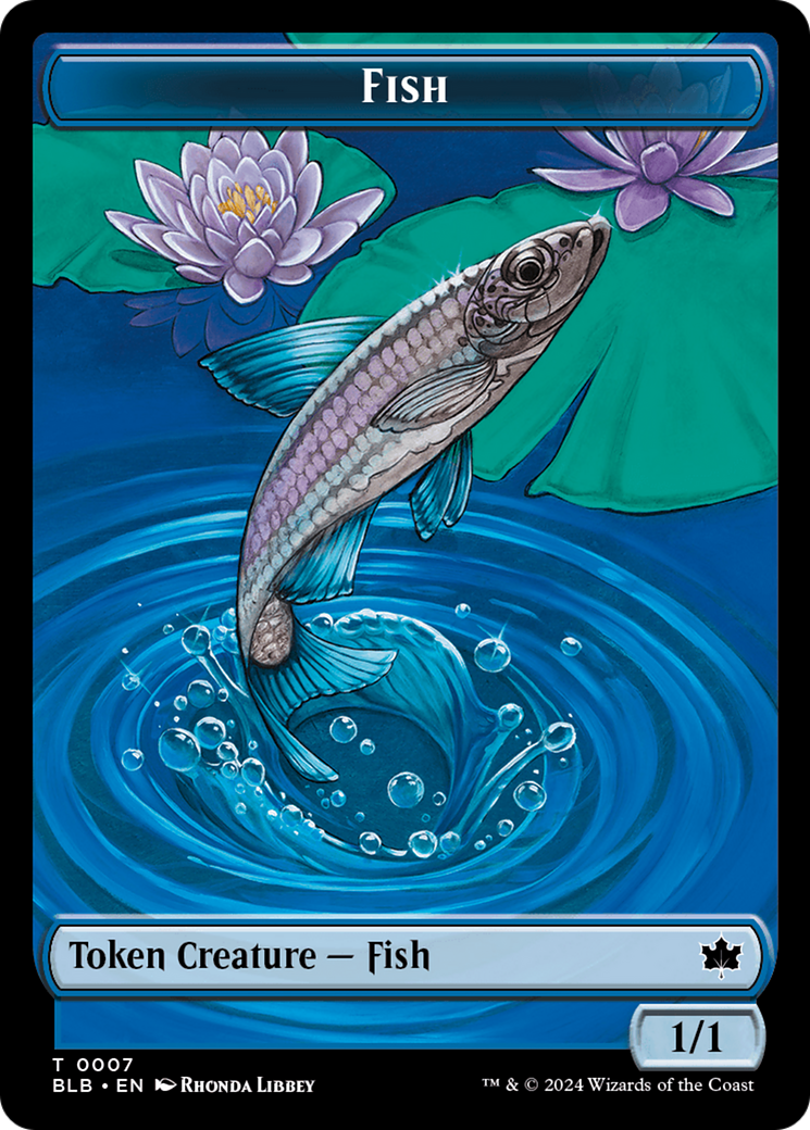 Fish // Warren Warleader Double-Sided Token [Bloomburrow Tokens] | Gam3 Escape