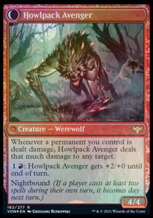 Ill-Tempered Loner // Howlpack Avenger [Innistrad: Crimson Vow Prerelease Promos] | Gam3 Escape
