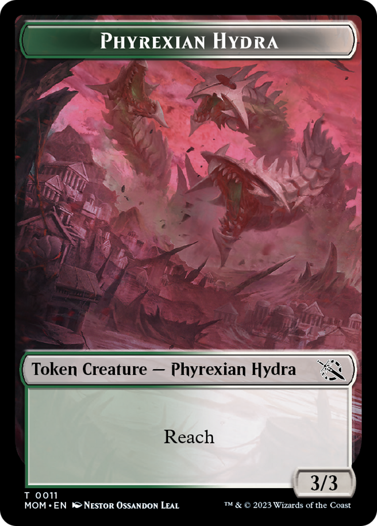 Treasure (21) // Phyrexian Hydra (11) Double-Sided Token [March of the Machine Tokens] | Gam3 Escape