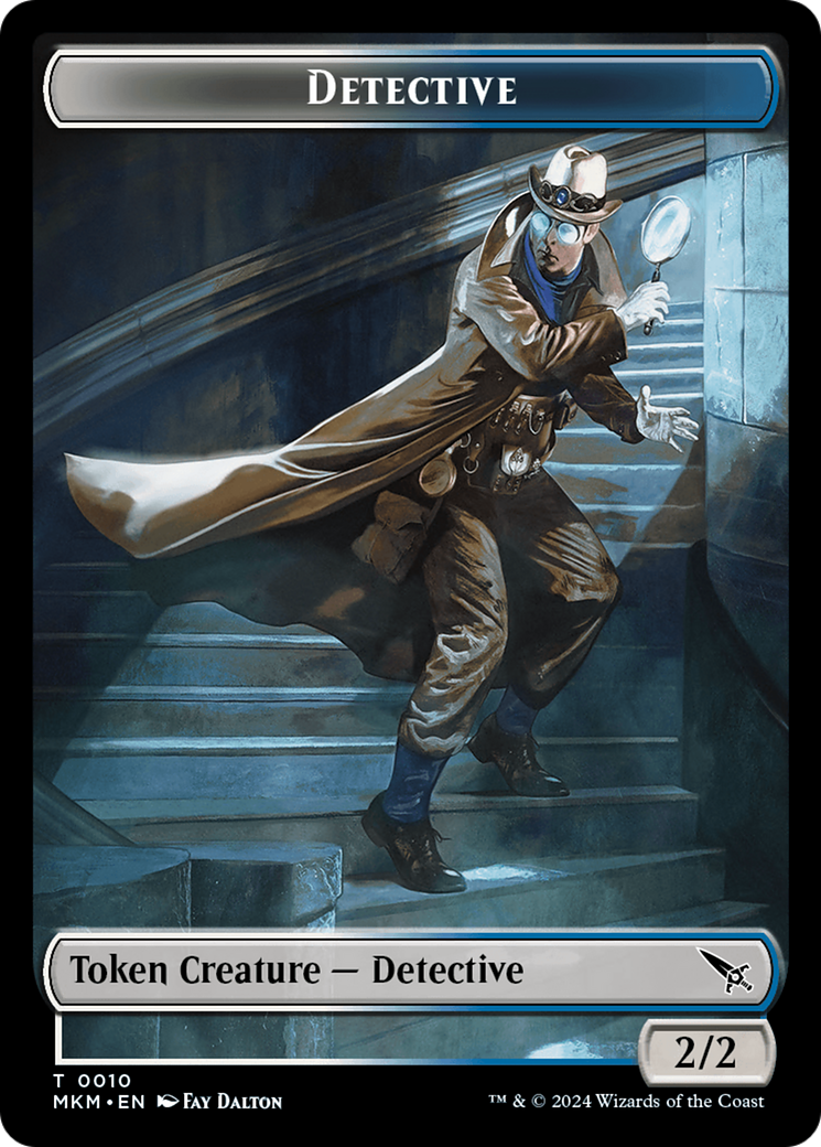 Detective // Human Double-Sided Token [Murders at Karlov Manor Tokens] | Gam3 Escape