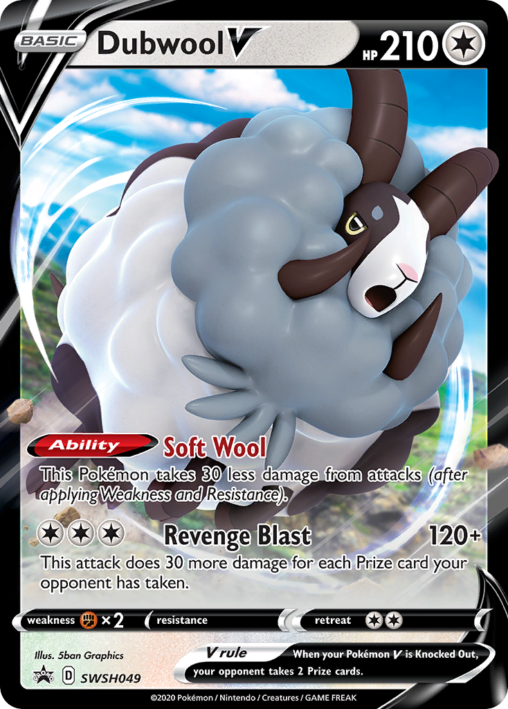 Dubwool V (SWSH049) (Jumbo Card) [Sword & Shield: Black Star Promos] | Gam3 Escape