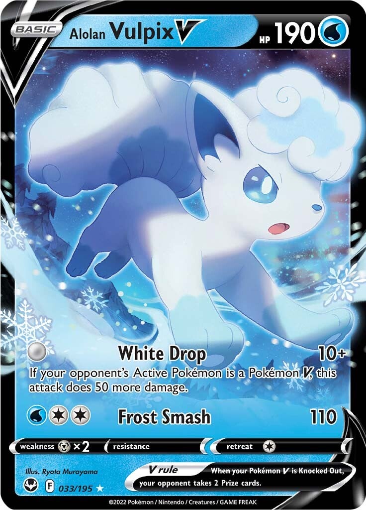 Alolan Vulpix V (033/195) [Sword & Shield: Silver Tempest] | Gam3 Escape