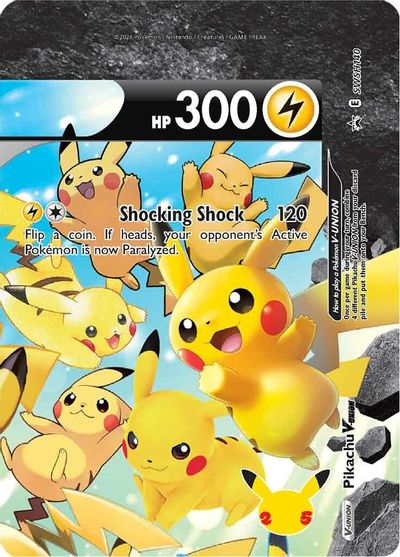 Pikachu V-UNION (SWSH140) (Celebrations) [Sword & Shield: Black Star Promos] | Gam3 Escape