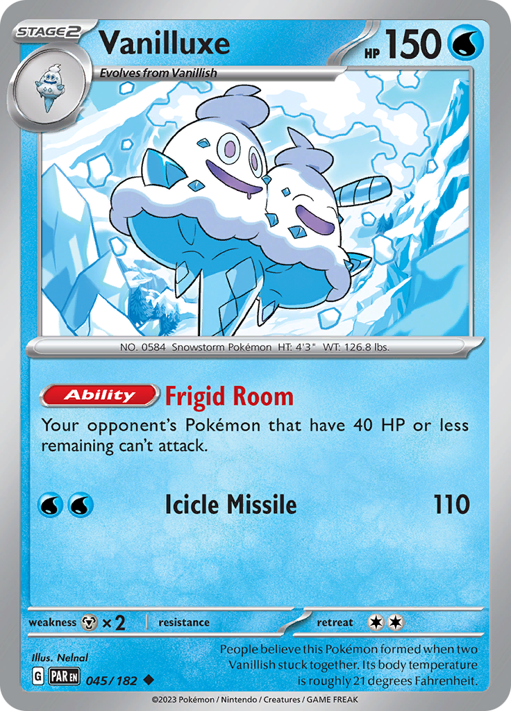 Vanilluxe (045/182) [Scarlet & Violet: Paradox Rift] | Gam3 Escape