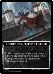 Bounty: Paq, Fleeting Filcher // Bounty Rules Double-Sided Token [Outlaws of Thunder Junction Commander Tokens] | Gam3 Escape