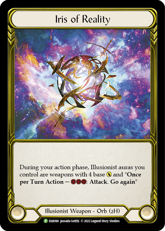 Iris of Reality (Golden) [FAB098] (Promo)  Cold Foil | Gam3 Escape
