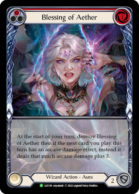 Blessing of Aether (Red) [LGS116] (Promo)  Rainbow Foil | Gam3 Escape