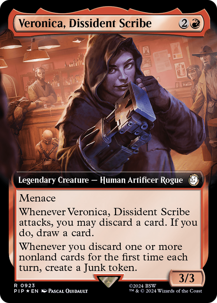 Veronica, Dissident Scribe (Extended Art) (Surge Foil) [Fallout] | Gam3 Escape