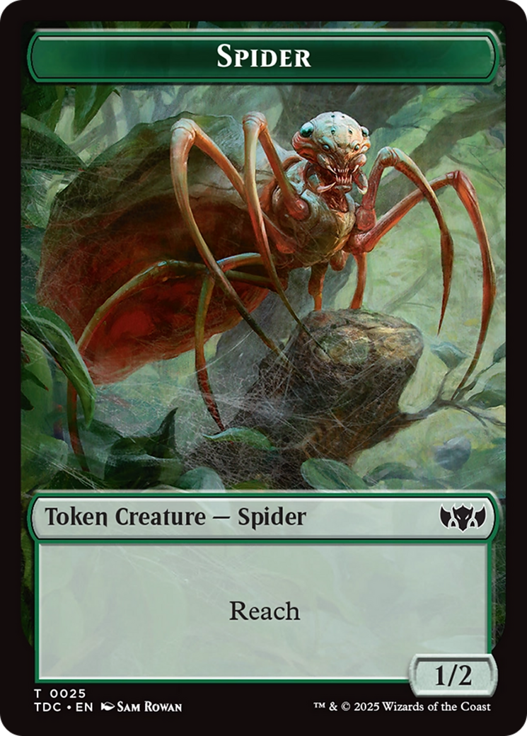 Wall // Spider Double-Sided Token [Tarkir: Dragonstorm Commander Tokens] | Gam3 Escape
