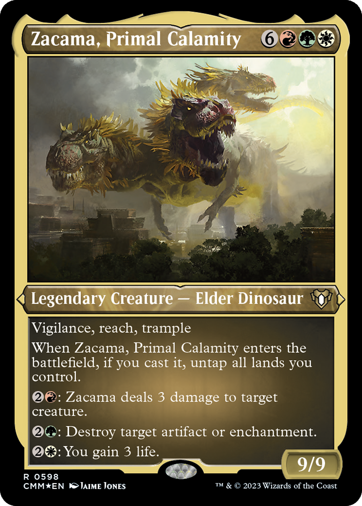 Zacama, Primal Calamity (Foil Etched) [Commander Masters] | Gam3 Escape