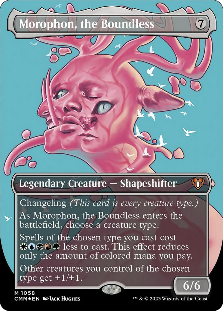 Morophon, the Boundless (Borderless Textured Foil Frame Break) [Commander Masters] | Gam3 Escape