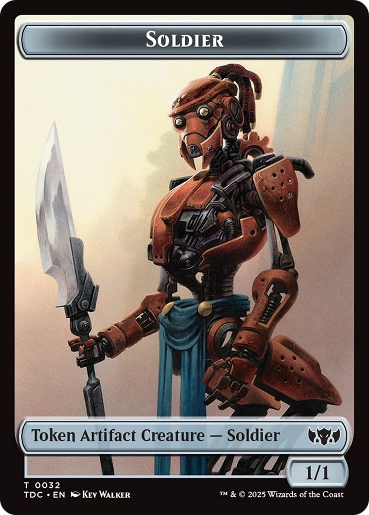 Solider (0032) // Copy Double-Sided Token [Tarkir: Dragonstorm Commander Tokens] | Gam3 Escape
