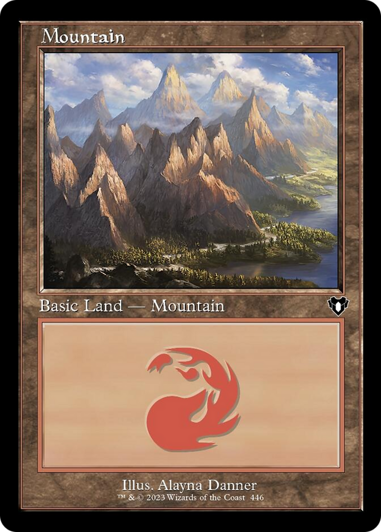 Mountain (446) (Retro) [Commander Masters] | Gam3 Escape