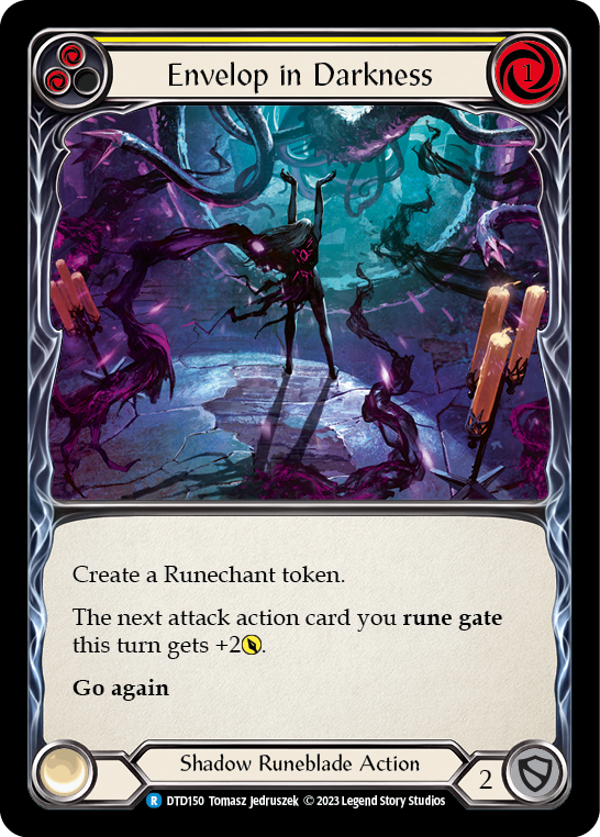 Envelop in Darkness (Yellow) [DTD150] (Dusk Till Dawn)  Rainbow Foil | Gam3 Escape